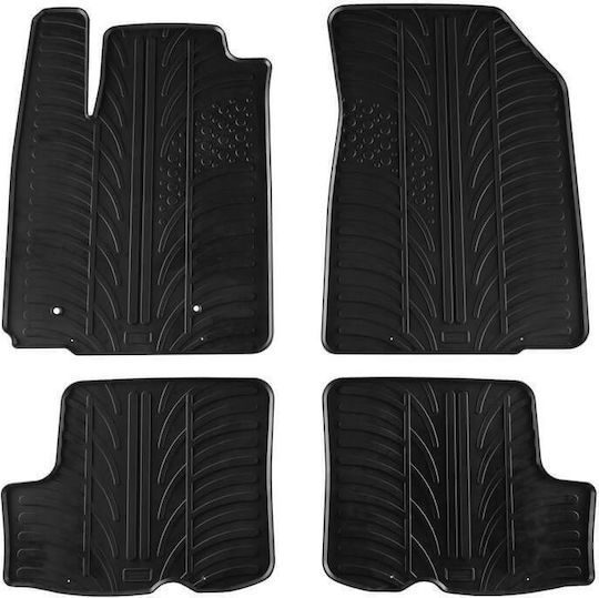 Carro 389385 Auto Fußmatten Dacia Sandero 2008-2012 Schwarz 4 Stück