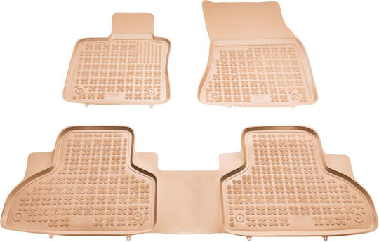 Sahler Car Mats Raised Sides 3D Rubber Bmw X5 F15 2013+ Beige 3 Pieces