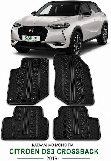 Carro 389111 Car Mats Citroen DS3 Crossback 2019 Black 4 Pieces