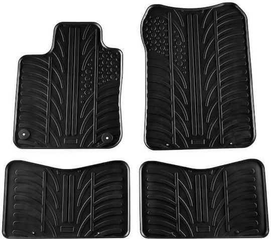 Car Mats Apesan Rubber Renault Twingo II 2007-2014 Black 4 Pieces
