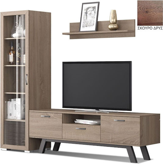 Wohnzimmer TV-Einheit N30 Braun M195xB45xH180cm