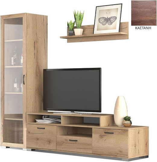 Living Room TV Unit No29 Brown L130xW44.5xH36cm