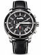 Oxette Womens Watch Battery with Black Leather Strap