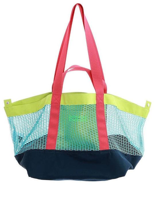 Mod Wave Movement Fabric Beach Bag Green