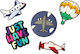 Tfo 3d Sticker Travel 5pcs Set