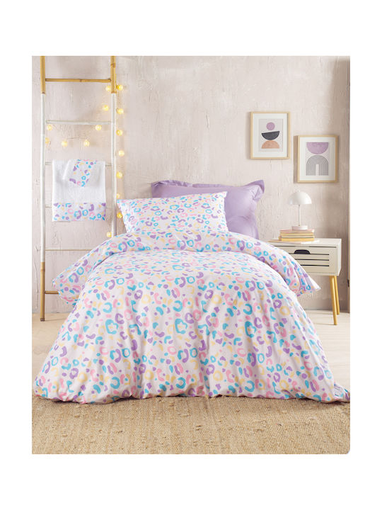 Rythmos Candy Kids Duvet Cover Set Single with Pillowcase Cotton Pink 160x250cm