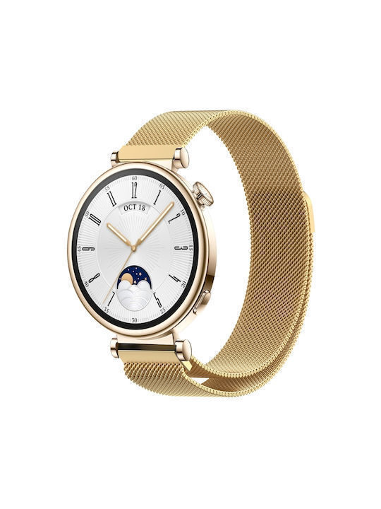 Λουράκι Milanese Steel Xiaomi Watch S4 41mm Gold 18mm Οεμ Λουράκι Milanese Steel Xiaomi Watch S4 41mm Gold 18mm Οεμ