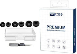 Samsung Galaxy Buds2 Pro Buds+ Xdcase 3 Ζεύγη Ανταλλακτικών Ακουστικών Αφρό Μνήμης Μέγεθος S M L Βούρτσας Καθαρισμού Τυχαίο Μαύρο