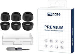 Samsung Galaxy Buds4 Pro Xdcase 3 Ζεύγη Ανταλλακτικών Ακουστικών Αφρό Μνήμης Μέγεθος S M L Βούρτσας Καθαρισμού Τυχαίο Μαύρο