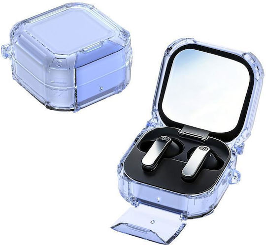 Earbuds Case Crystal Switch Series Samsung Galaxy Buds4 4 Pro Xdcase Carabiner & Stand Transparent Blue