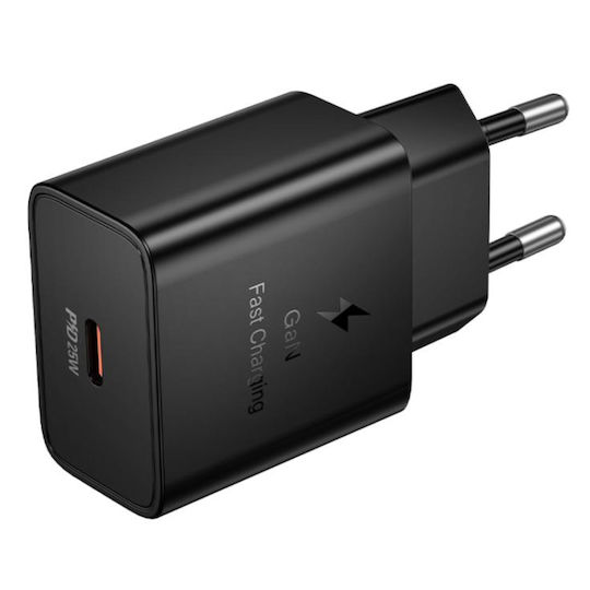 Hoco GaN Wireless Charger with USB-C Port 25W Power Delivery Black (N76 Star)