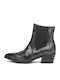 Leather Women's Chelsea Ankle Boots Silver