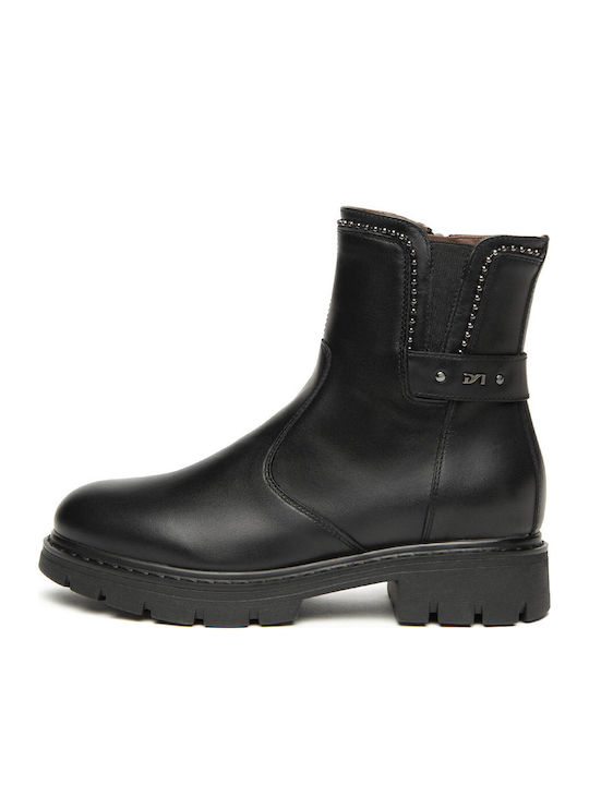 Leather Women's Ankle Boots Black