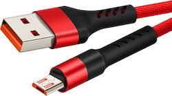 Cabletime CT-C165-P05-R1 Geflochten USB 2.0 in Micro-USB 1m Rote