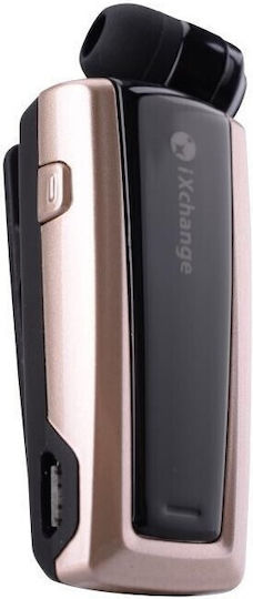 iXchange UA24 V2.0 In-ear Bluetooth Handsfree Ακουστικό Πέτου Χρυσό