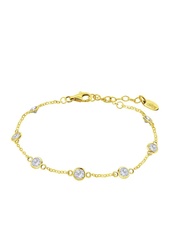 Lotus Watches Women's Gold Plated Silver Bracelet with Zircon