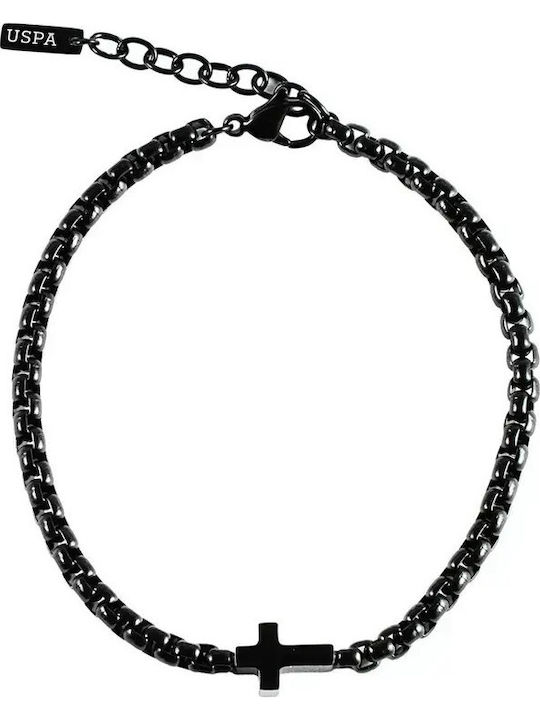 Herren Armband mit Kreuz-Design aus Edelstahl