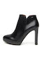 Ghete De Piele Dama Ankle Negru