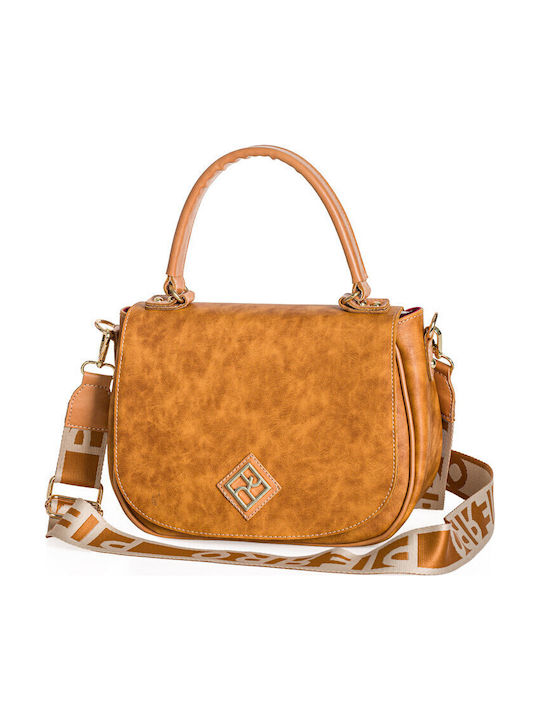 Pierro Accessories Γυναικεία Τσάντα Χειρός Καφέ