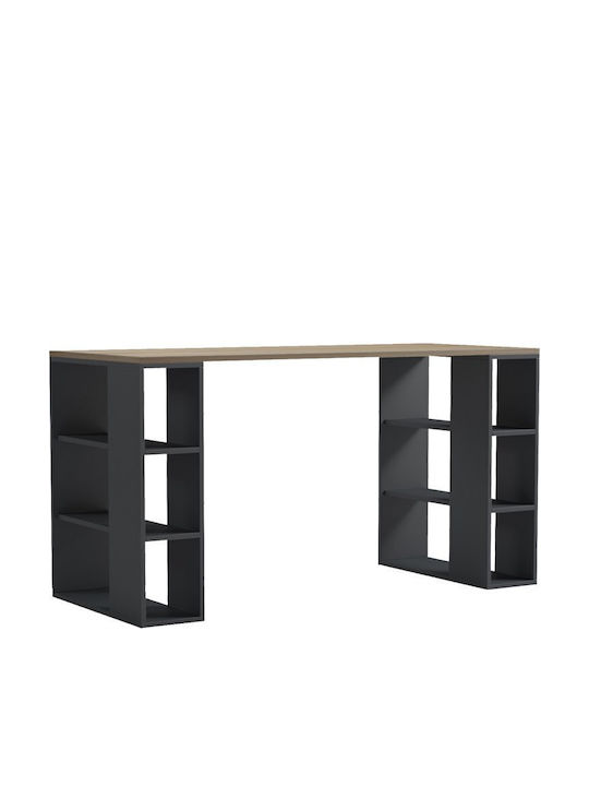 Γραφείο Colmar Ξύλινο Ανθρακί- Sonoma 140x60x75εκ.