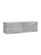 Wand Wohnzimmer Vitrine aus Spanplatte Grau 98x31x30cm