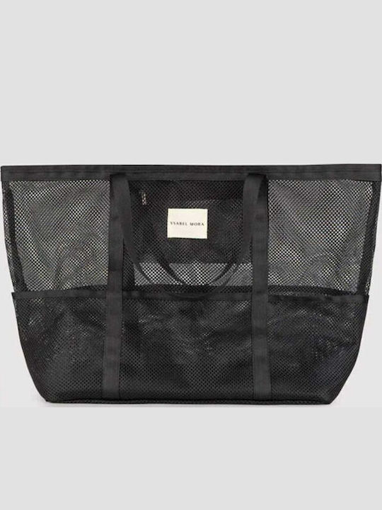 Ysabel Mora Stoff Strandtasche Schwarz