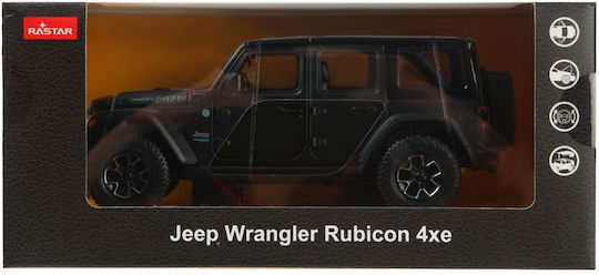 Jeep Wrangler Rubicon 4xe Черен Метален Автомобил 1:24 Мащаб