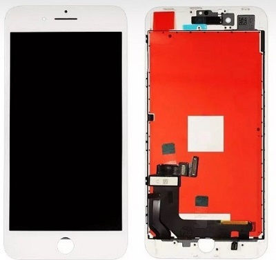Екран със Сензорен Механизъм и Рамка за iPhone 8 Plus (Бял)