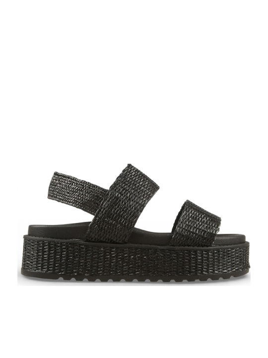 Women's Black Flat Sandals