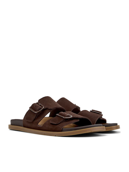 Camper Sandal Δερμάτινα Γυναικεία Σανδάλια Καφέ