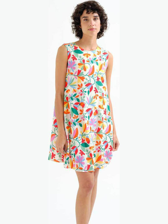 Summer Mini Shirt Dress Ecru