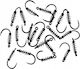 Set 20 Fishing Hooks Bait Spring Black 10#