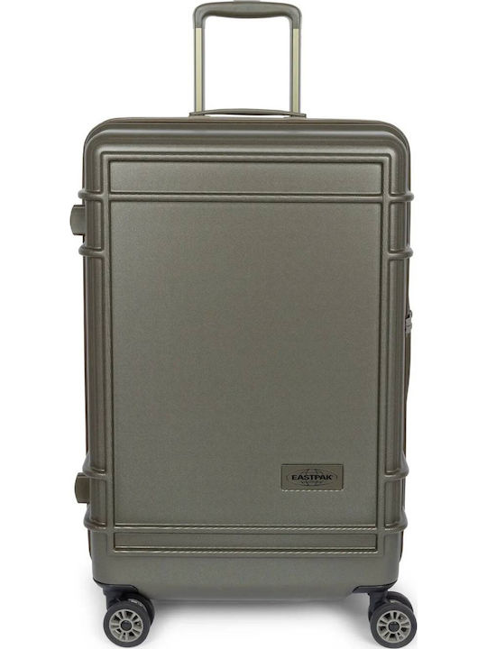 Eastpak Großer Hartschalen-Koffer Khaki mit 4 R...