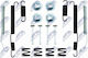 Set Auxiliary Parts Kit Handbrake Shoes Subaru Forester 2002-2012 2.5l SUV Subaru Impreza Estate 2000-2008 1.6l Estate Subaru Impreza Saloon 1999-2009 1.6l Sedan