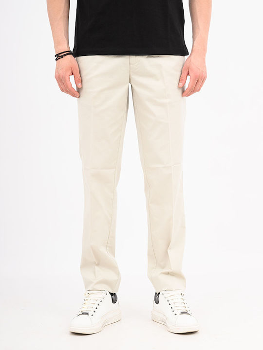 Lexton Pantaloni Chino Elastici Ivoire