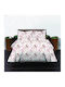 Set Cotton Duvet Cover 220x240cm Super Double with 2 Pillowcases White