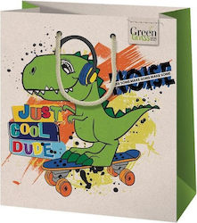 Green Grass Geantă Hârtie Pentru Cadou Cu Tematică Dinozauri Verde 2000cm