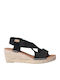 Women's Platforms In Espadrille Style Black