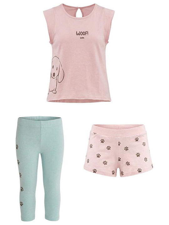 Kids Set with Shorts Summer 2 Pieces Pink
