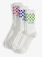 Vans Classic Check Crew Мъжки Чорапи Розови 3Pack