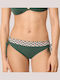 Bikinihosen Slip Hohe Taille Ikat Grün