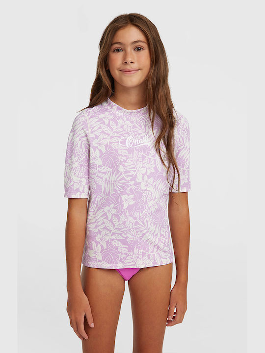 O'Neill Skins S Kids Swimwear Rashguard Purple