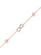 Prince Silvero Women's Bracelet with Infinity Design Gold Plated Silver 15cm