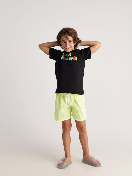 Two In A Castle Kids Fabric Shorts/Bermuda Lime