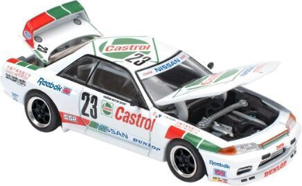 Nissan Skyline GT-R R32 Car Model #23 Macau 1990 Castrol 1:64 Pop