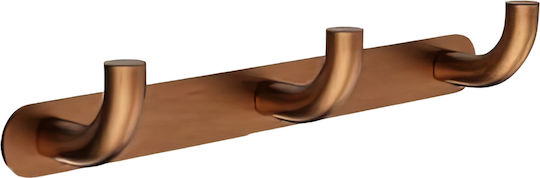 Imex Тройна Кука За Баня С Винтове 24x4.9cm Розова