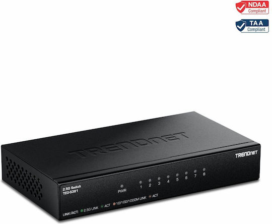 Trendnet TEG-S381 L2 Switch με 8 Θύρες Gigabit (1Gbps) Ethernet
