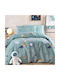 Rythmos Set Kids Sheets Cotton Orange 160x260cm 3 Pieces