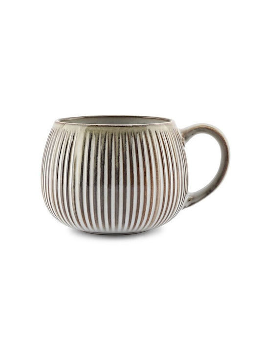 SP Souliotis Cană Ceramică Bej 400ml