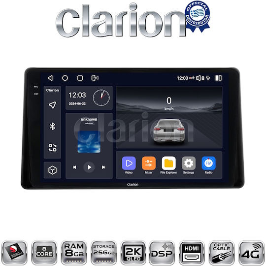 Clarion Автомобилна Аудио Система За Toyota Raize 2020 Bluetooth USB Вграден Wi-Fi GPS Apple CarPlay Android Auto